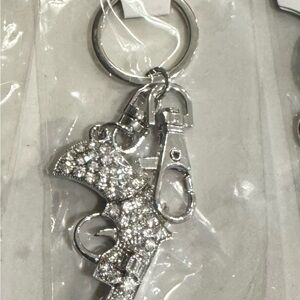 Silver Crystal Keychain
